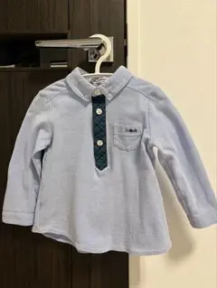 ファミリア　シャツ　水色　90