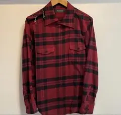 PHENOMENON ロングチェックシャツ　変形シャツのサムネイル
