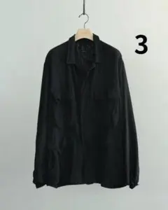COMOLI 26SS シルクコットン B.D.U.ジャケット 3 黒のサムネイル