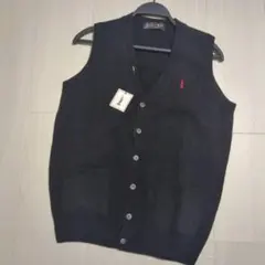 新品　EAST BOY Vネックカーディガン 9号 スクールベストブラック