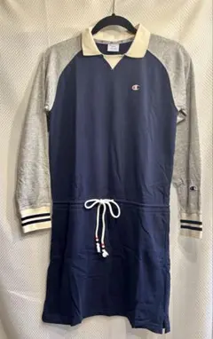 Champion ゴルフ　ワンピース　Sサイズ　長袖　秋冬　ネイビーグレー