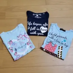 キッズ（女の子用）１４０㎝　プリントＴシャツセット