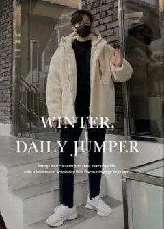 韓国で大人気！オーバーサイズ厚手ボアフリースジャケット（パディング級の暖かさ）