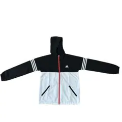 adidas ジップアップパーカー フード付き 黒 L ウィメンズ