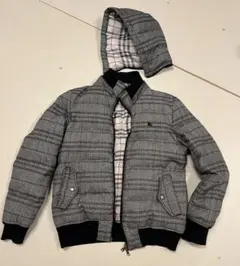 バーバリーブラックレーベル　ウールダウンジャケット　ノバチェック フード付き