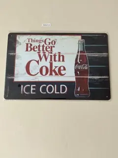 Coca-Cola コカ・コーラ アート ブリキ看板 昭和レトロ