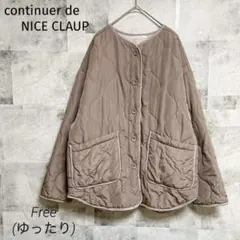 continuer de NICECLAUP【F】キルティングジャケット モカ