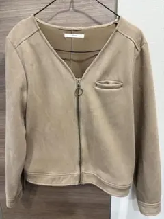 【美品】ciaopanic ノーカラージャケット ベージュ