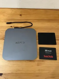 AGPTEK Mac miniドック＋SanDisk 2.5インチSSD 1TB