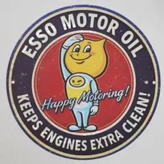 ESSO MOTOR OIL レトロ風 ブリキ看板 OE1171 - メルカリ