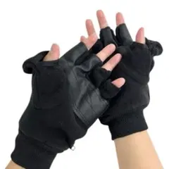 2wayグローブ【ＸＬ】ブラック スマホ タッチパネル対応