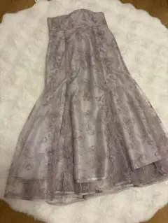 MERCURYDUO ラインフラワーバックレースアップ刺繍スカート