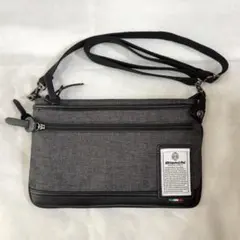 【美品】Bianchi サコッシュバッグ ショルダーバッグ グレーのサムネイル