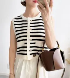 &.nostalgia ノースリーブニットトップス