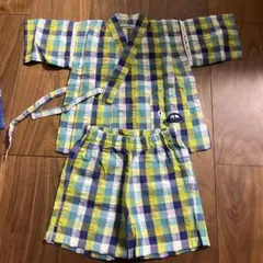 familiar 甚平 チェック柄 80