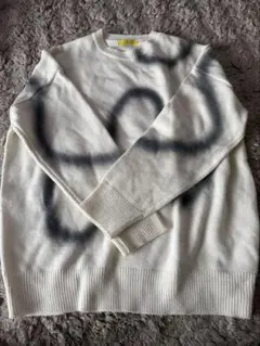 ILBOL スプレーアート風 ニット ホワイト