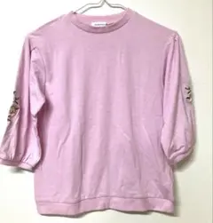 SALE♡美品♡3can4on 七分袖ピンクTシャツ　140