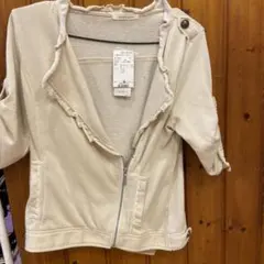 axes femme アイボリー フリルジャケット