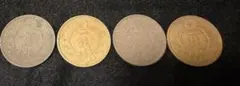 古銭 カラス1銭黄銅貨 4枚セット 昭和13年 一銭 近代貨幣 まとめ売り