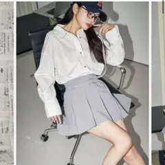 ダーリッチ ダブルベルトプリーツスカート