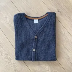 キッズ 男の子 ニットワッフルカーディガン 100-110cm 3-4Ｙ