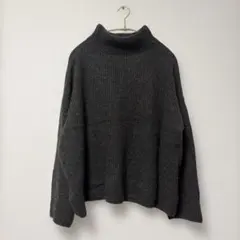 ジャーナルスタンダードレリューム ハイネック ヤク100% スミクロ ニット