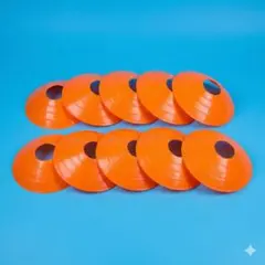 マーカーコーン フットサル トレーニング 自主トレ 練習 サッカー　オレンジ