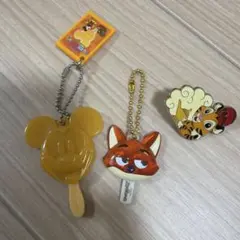 ディズニー　ミッキー　ニック　チャンドゥ　キーホルダーセット