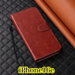 iPhone16e 手帳型ケース バーガンディー