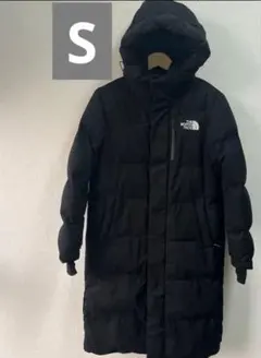 破れあり　ノースフェイス　ベンチコート　ブラック ロングダウンジャケット　S