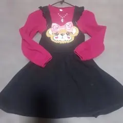 アースマジック　ジャンバースカート 黒　130 ボールド色　トップス　120