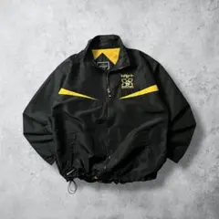 Hollowayウォームアップジャケットメッシュ刺繍ブラック切替配色M古着00s