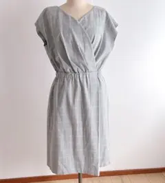 BEAMS ビームス グレー チェック柄ワンピース 美品 綺麗のサムネイル
