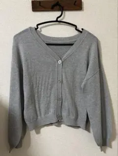 【美品】earth music&ecology グレー カーディガン F ラメ