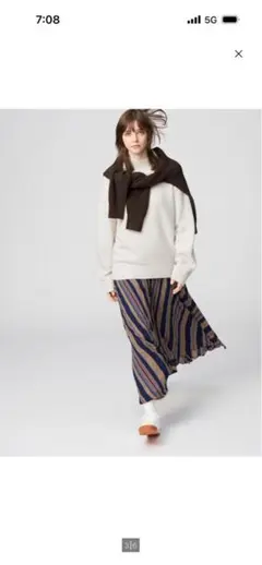 UNIQLO:C ローゲージハイネックセーター　M オフホワイト