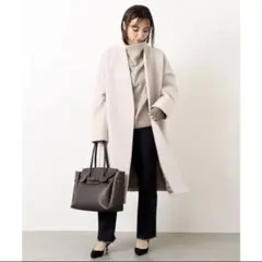 ジャーナルスタンダード レサージュ モッサコクーンコート　ホワイトのサムネイル