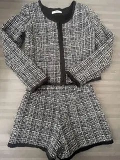 MOERY ツイードセットアップ S