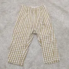 ベージュチェックパンツ 90