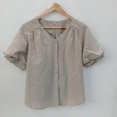 値下◎3.26◎S595◎ナイスクラップ◎ブラウス◎チェック◎F