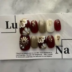 現品書き　成人式ネイルチップ　成人式ネイル　成人式　結婚式　前撮りネイルチップ