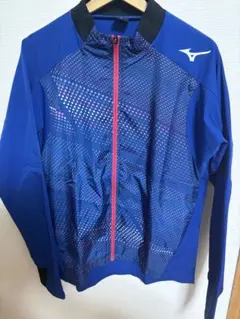ミズノ MIZUNO ウィンドブレーカー ジャケット ブルー ドット柄　　美品