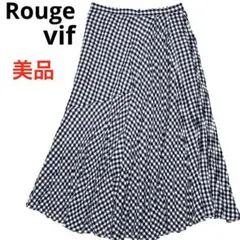 美品❣️2WAY Rouge vif ルージュヴィフ チェックマキシスカート 38のサムネイル