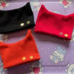 ☆rinomelissa様専用☆【スノソフビ】メンカラ猫耳帽/3個セット