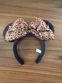 ディズニー　ミニー　カチューシャ　ヒョウ柄