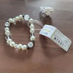 シルクパール ブレスレット ¥1680と指輪