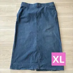 UNIQLO（ユニクロ） デニムジャージースカート XL ブルー