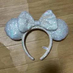 ミニー カチューシャ ホワイト系 スパンコール