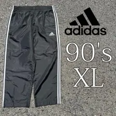 極太 90s adidas ナイロンパンツ バギー ワイドシルエット XL - メルカリ