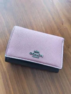 三つ折り財布　coach　ブランド　ミニ財布　サイフ　ピンク　コンパクトのサムネイル