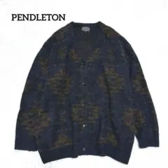 PENDLETON ジャカード Vネックカーディガン アルパカ混